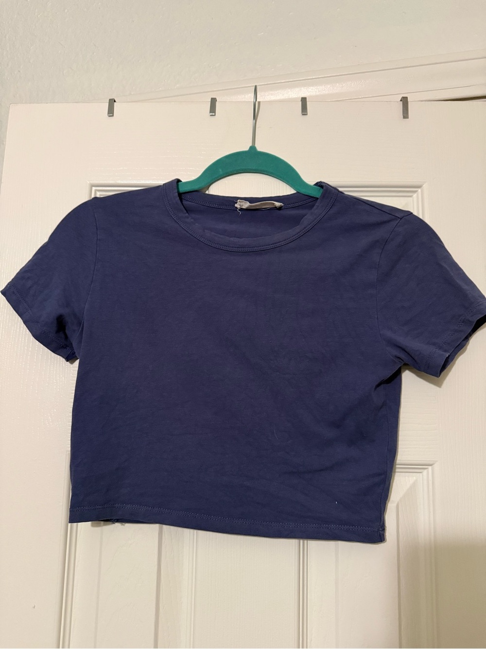 Cotton On Navy Cropped Tee - Kids Short Sleeve